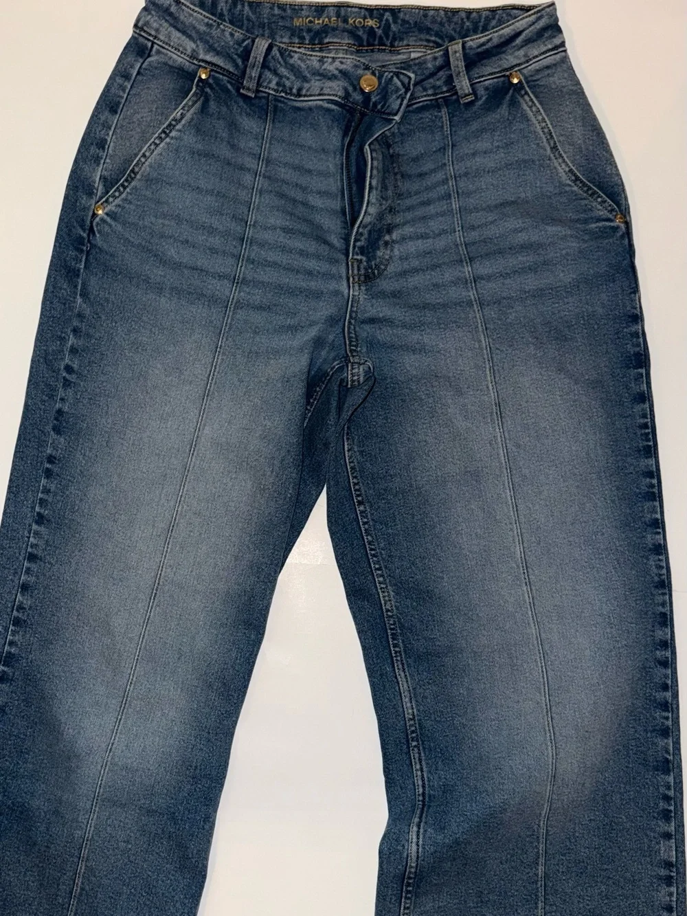 Michael Kors women’s Blue Straight-Leg Jeans
